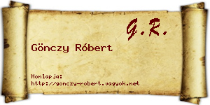 Gönczy Róbert névjegykártya